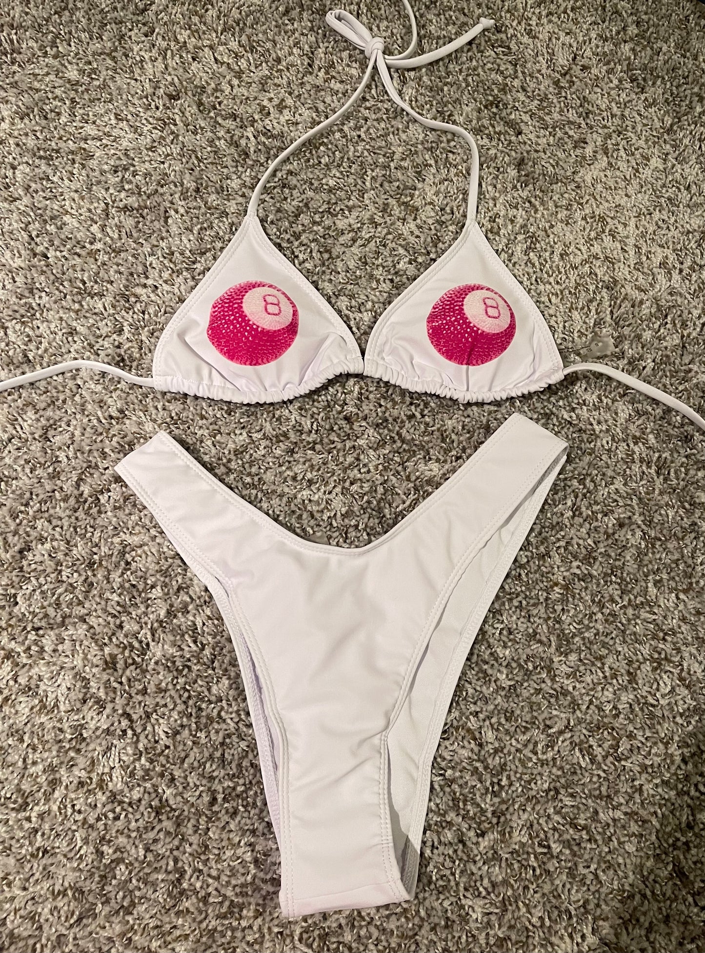 Hot girl 8 ball bikini set